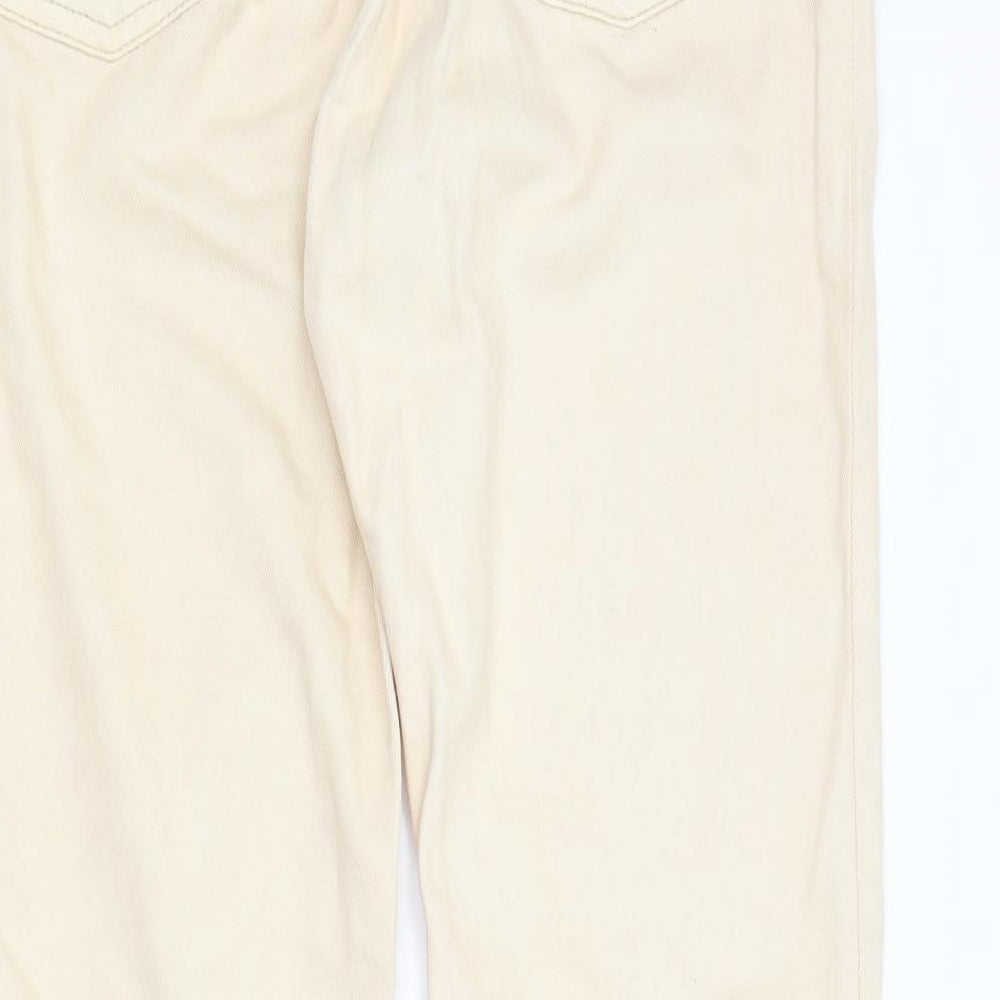 Womens UK Size 30 in MNG Regular Fit Boyfriend Ivory Jeans