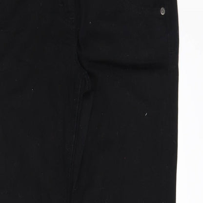 Dorothy Perkins Womens Black  Denim Straight Jeans Size 10 L28 in