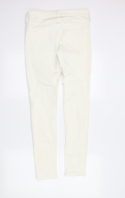 &Denim Womens Ivory  Denim Skinny Jeans Size 30 in L30 in