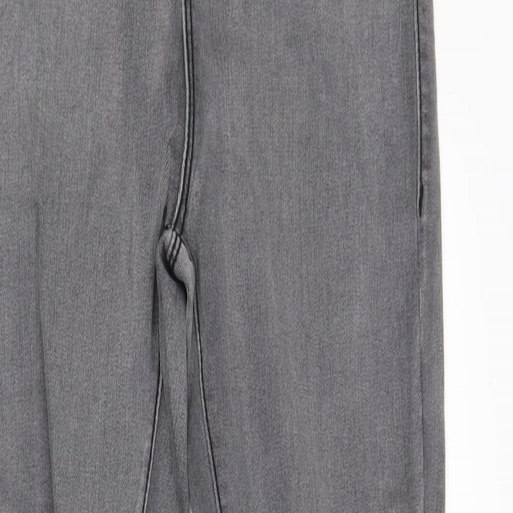 PRETTYLITTLETHING Womens Grey  Denim Skinny Jeans Size 8 L28 in
