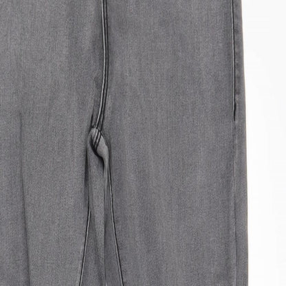 PRETTYLITTLETHING Womens Grey  Denim Skinny Jeans Size 8 L28 in