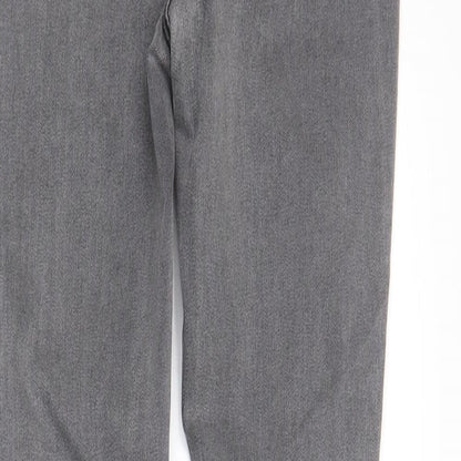 PRETTYLITTLETHING Womens Grey  Denim Skinny Jeans Size 8 L28 in