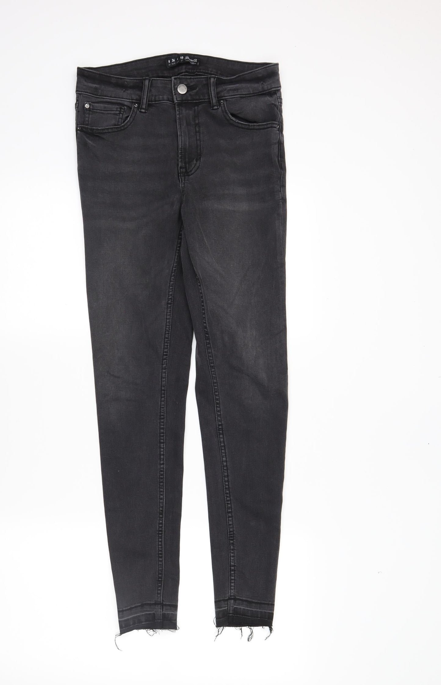 Womens UK Size 8 DenimCo Regular Fit Skinny Black Jeans