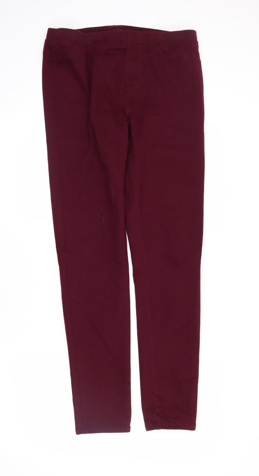 ESMARA Womens Red  Denim Jegging Jeans Size 14 L29 in