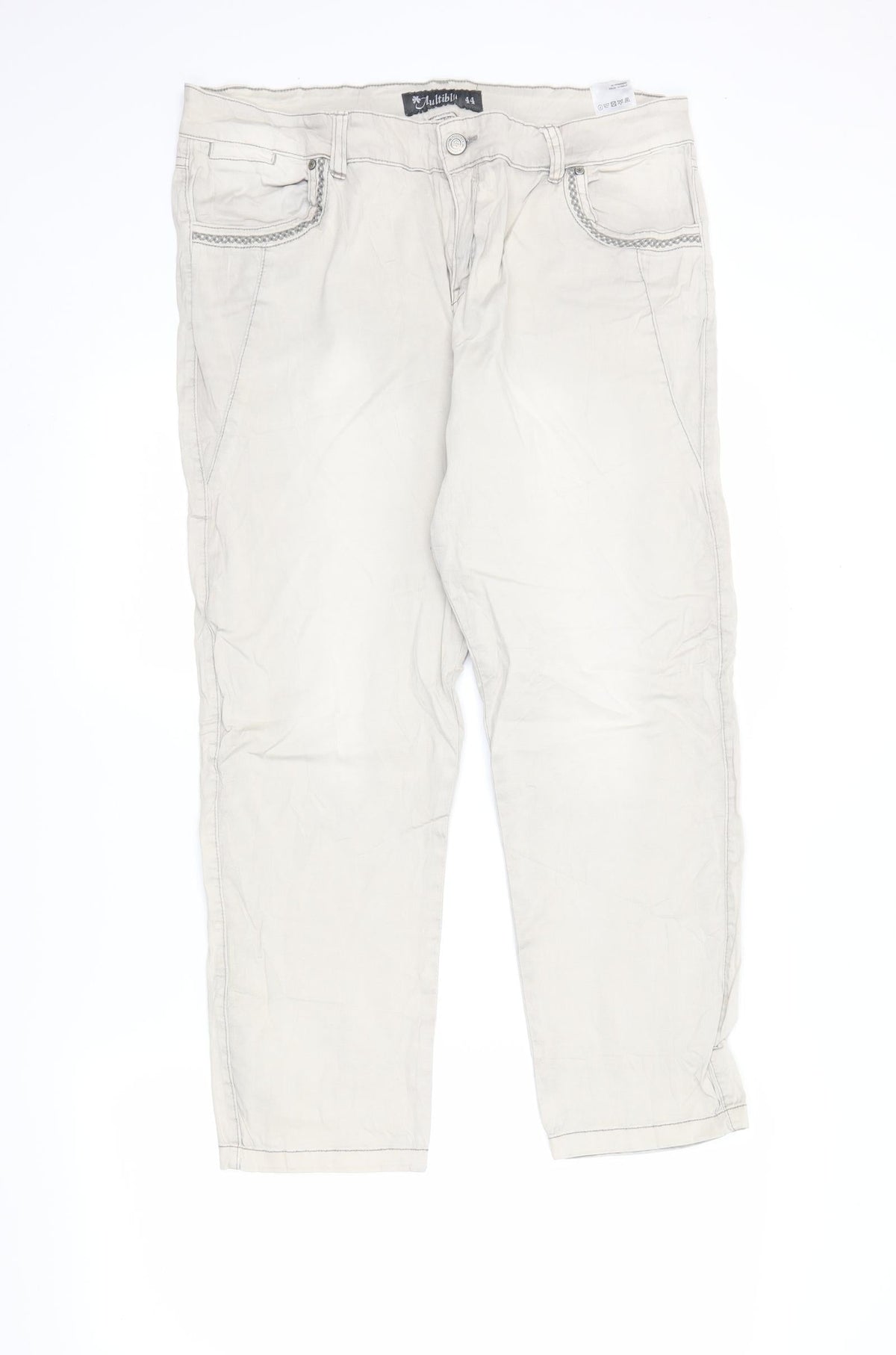 Multiples Womens Beige   Cropped Trousers Size 16 L26 in