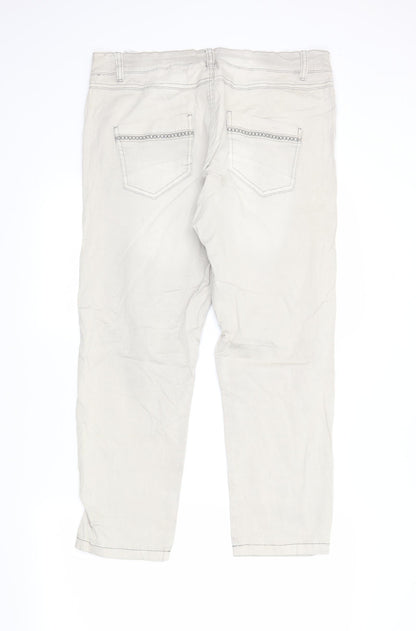 Multiples Womens Beige   Cropped Trousers Size 16 L26 in