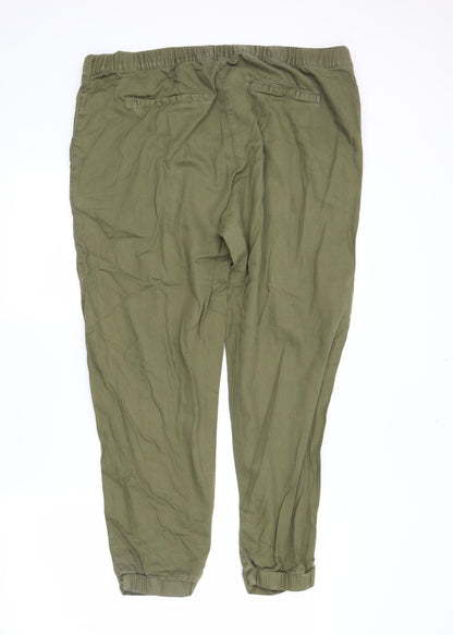 Womens UK Size 18 NEXT Regular Fit Chino Green Trousers