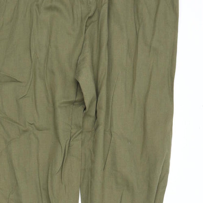 Womens UK Size 18 NEXT Regular Fit Chino Green Trousers