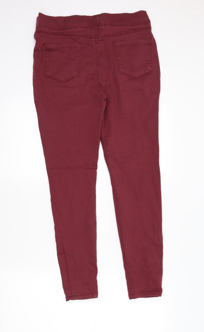 PEP&Co Womens Red  Denim Skinny Jeans Size 12 L27 in