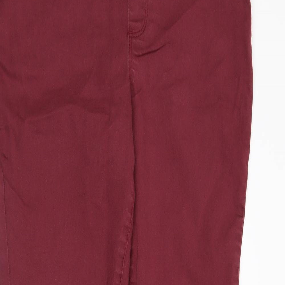 PEP&Co Womens Red  Denim Skinny Jeans Size 12 L27 in