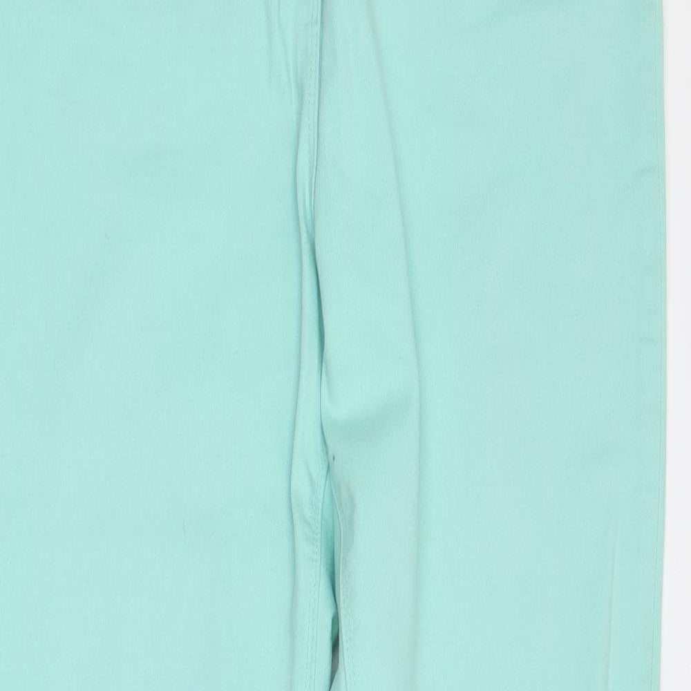 CC Womens Green  Denim Straight Jeans Size 16 L28 in