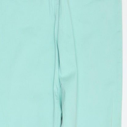 CC Womens Green  Denim Straight Jeans Size 16 L28 in