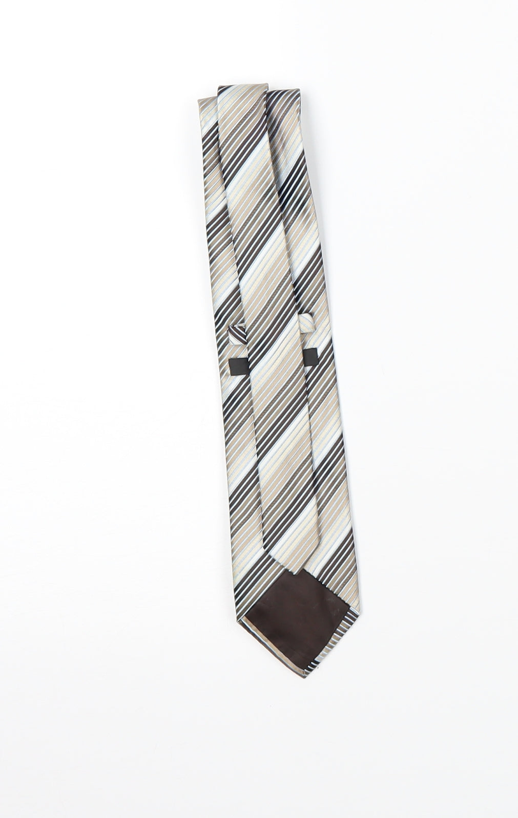 George Mens Beige Striped  Pointed Tie One Size