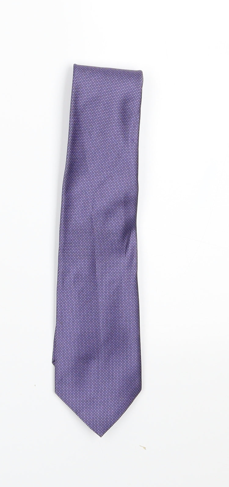Preworn Mens Purple Geometric  Pointed Tie One Size