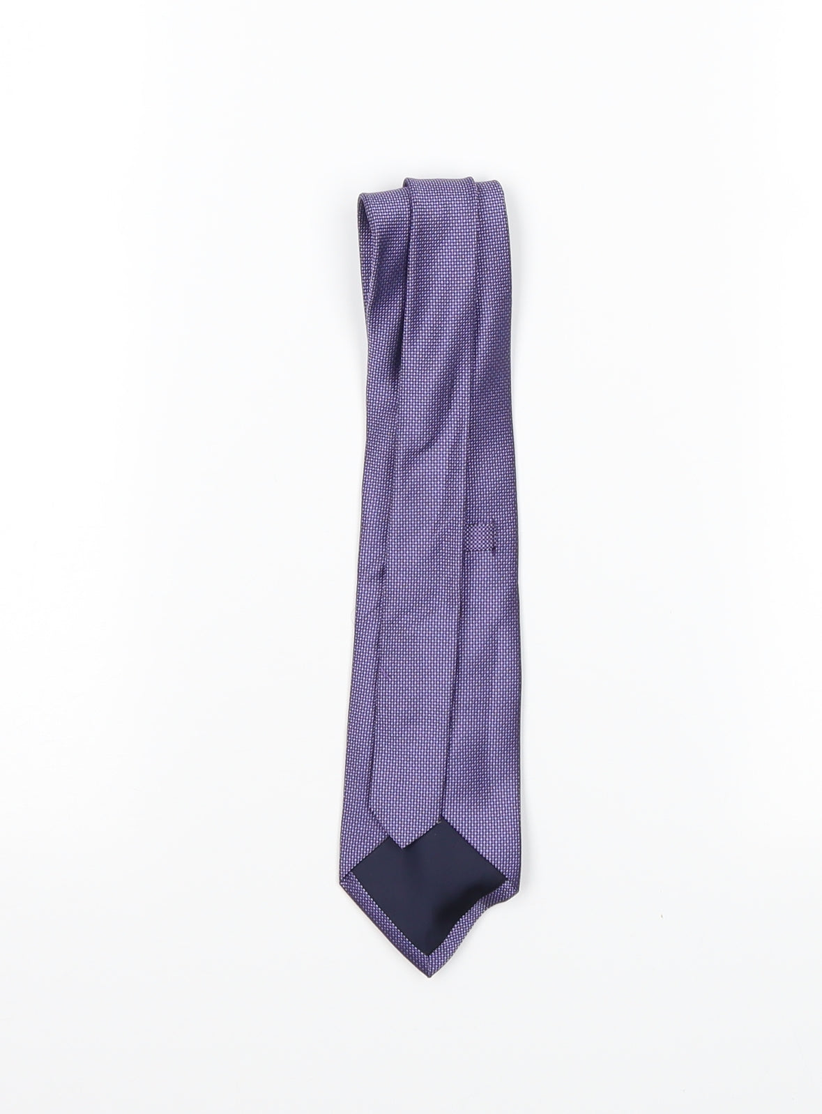 Preworn Mens Purple Geometric  Pointed Tie One Size