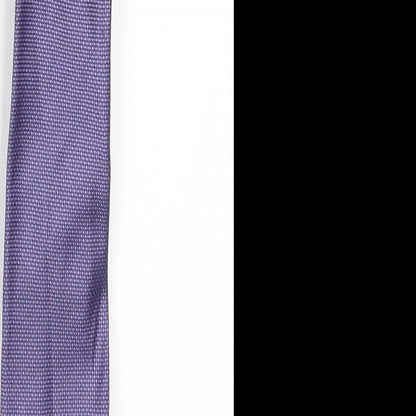 Preworn Mens Purple Geometric  Pointed Tie One Size