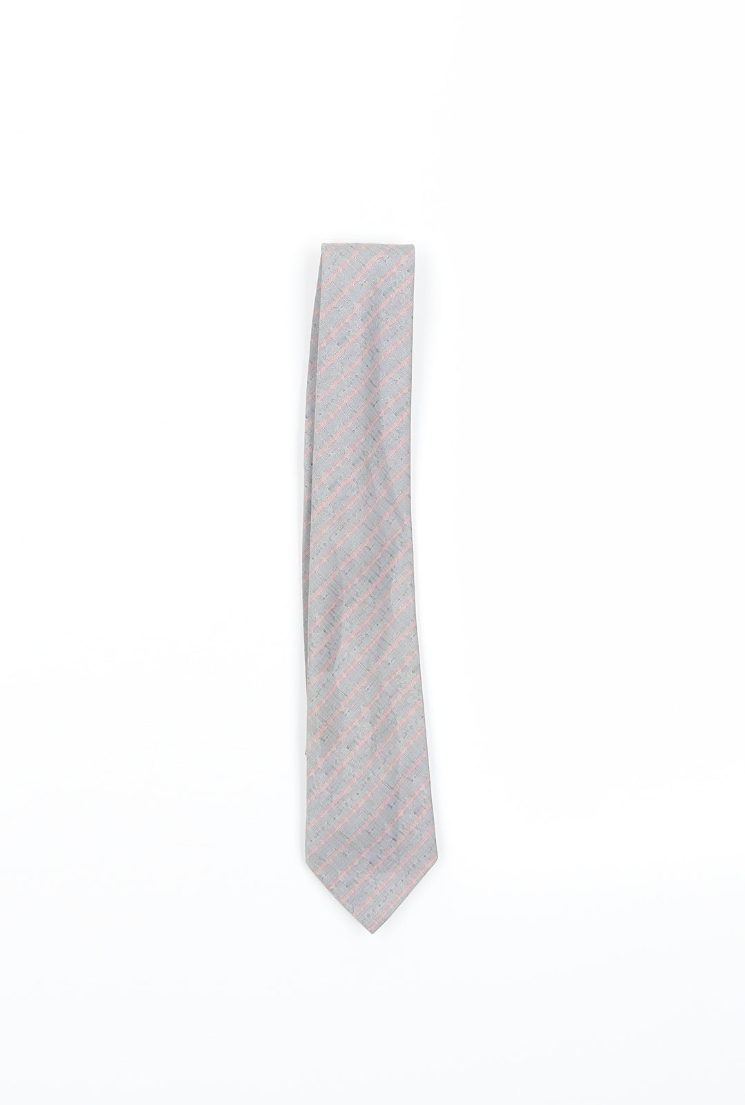 Preworn Mens Grey Striped  Pointed Tie One Size