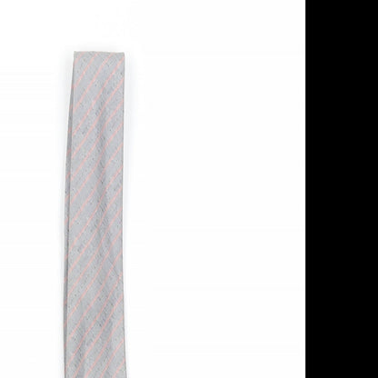 Preworn Mens Grey Striped  Pointed Tie One Size