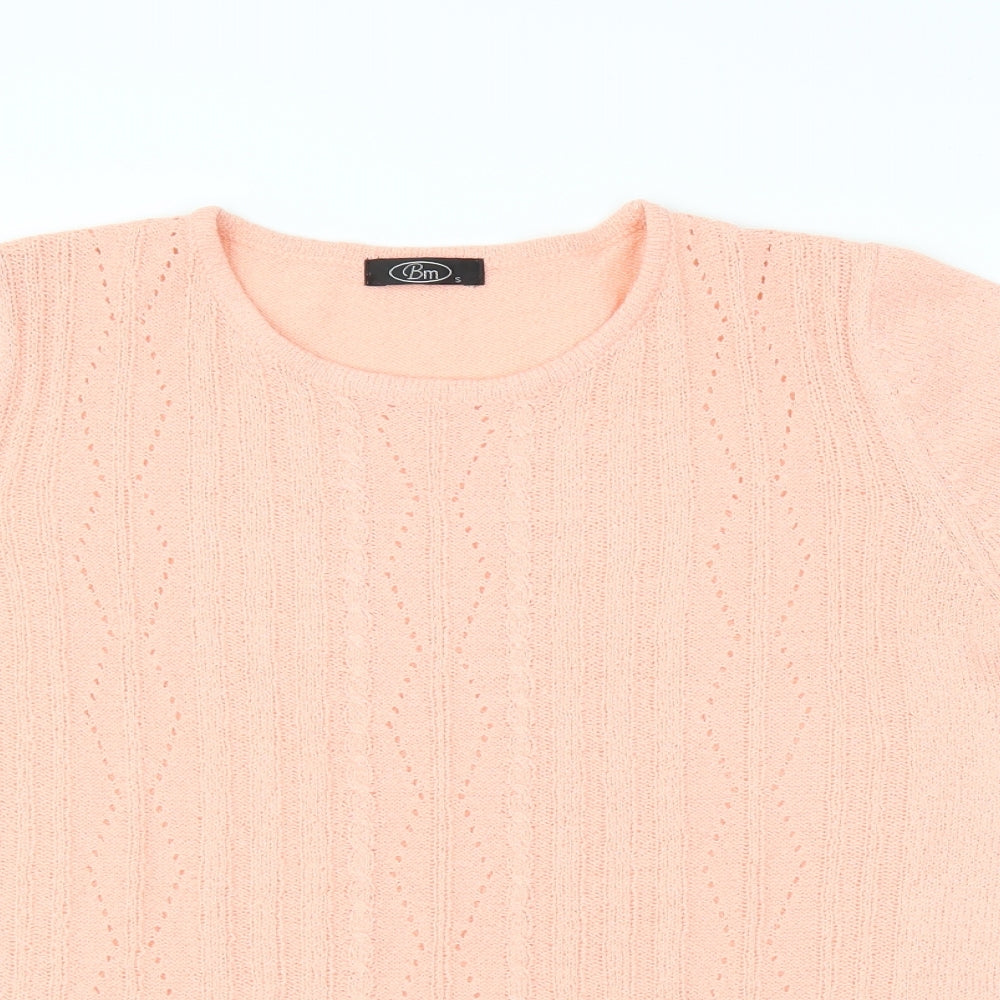 Womens UK Size S BM collection Pink Basic T-Shirt