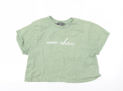 Primark Womens Green   Cropped T-Shirt Size S  - Mon Cheri