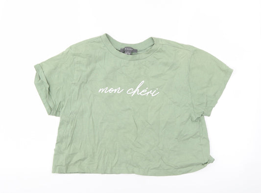 Primark Womens Green   Cropped T-Shirt Size S  - Mon Cheri