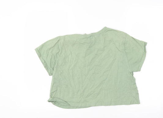 Primark Womens Green   Cropped T-Shirt Size S  - Mon Cheri