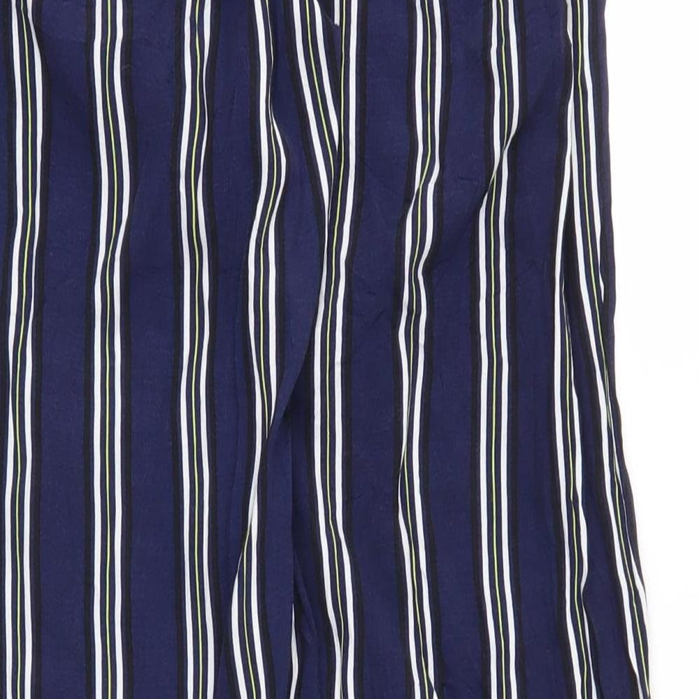 F&F Womens Blue Striped  Trousers  Size 8 L26 in