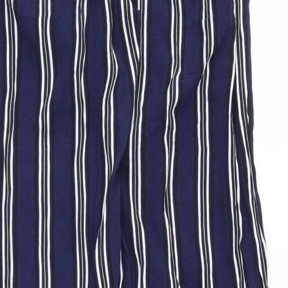 F&F Womens Blue Striped  Trousers  Size 8 L26 in