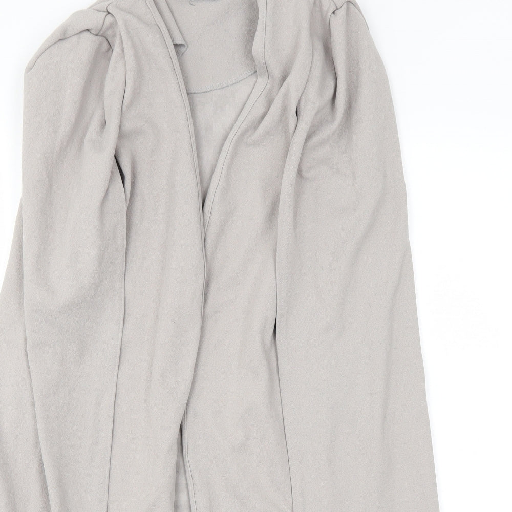 Boohoo Womens Grey   Jacket Coatigan Size 12
