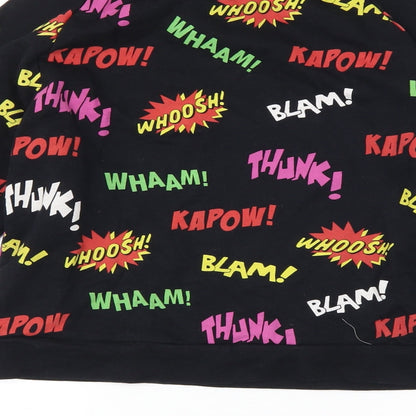 Topshop Womens Black   Pullover Sweatshirt Size 10  - slogan