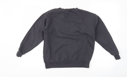 New Look Girls Grey   Pullover Sweatshirt Size 10-11 Years  - slogan