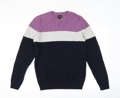 NEXT Mens Blue Striped  Pullover Jumper Size M