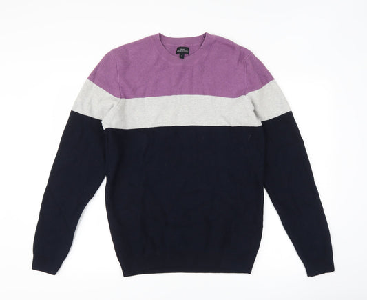 NEXT Mens Blue Striped  Pullover Jumper Size M