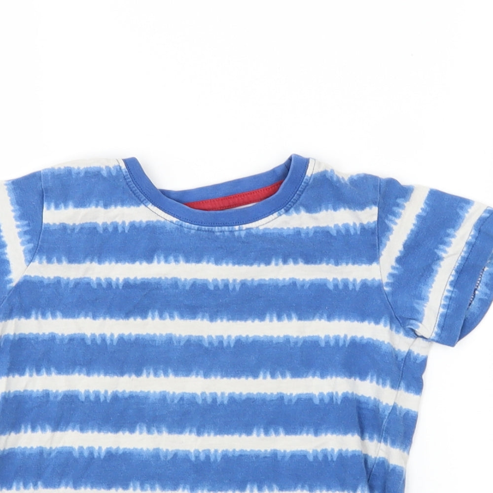 Matalan Boys Blue Striped  Basic T-Shirt Size 4-5 Years  - Tie Dye