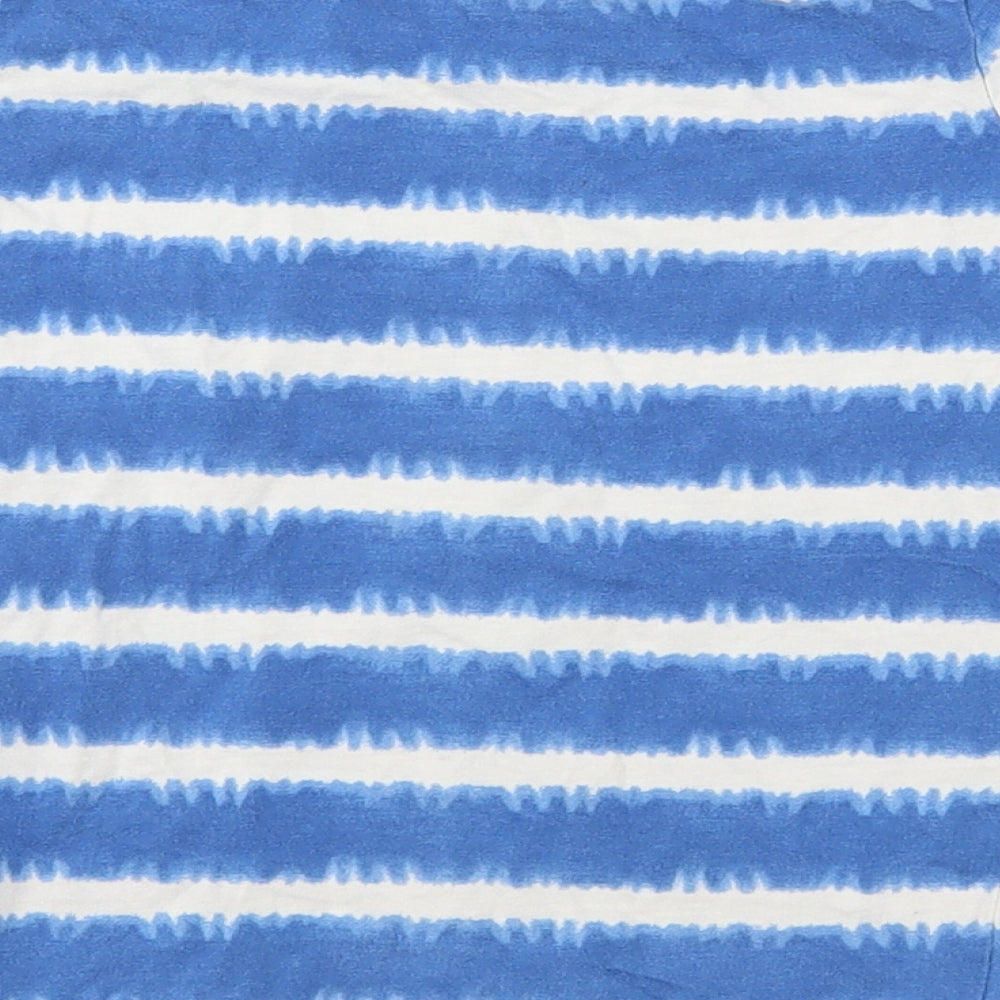 Matalan Boys Blue Striped  Basic T-Shirt Size 4-5 Years  - Tie Dye