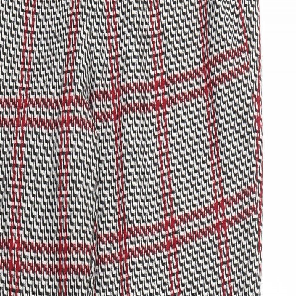 Stradivarius Womens Black Geometric  Trousers  Size 10 L26 in