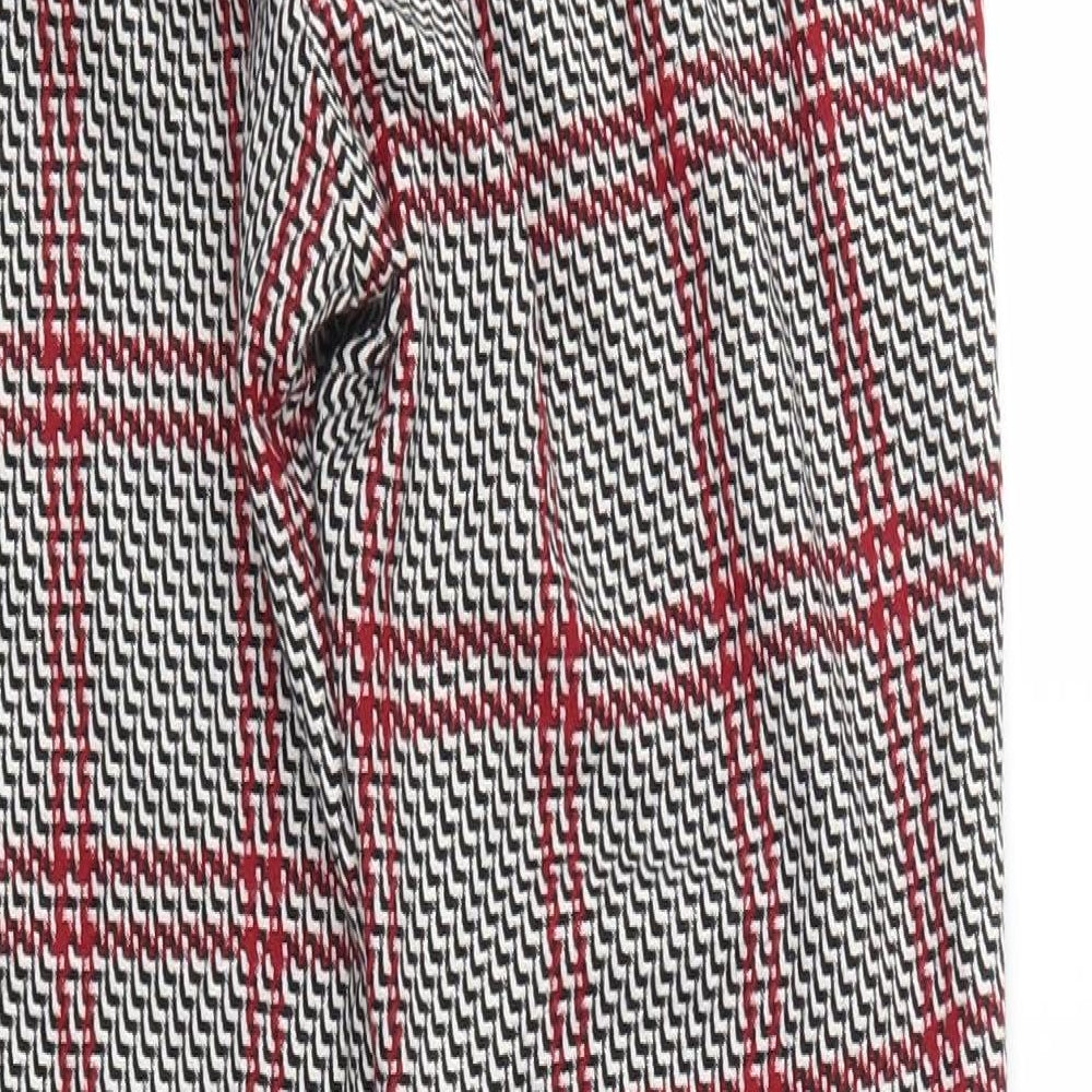 Stradivarius Womens Black Geometric  Trousers  Size 10 L26 in