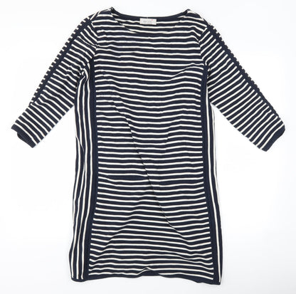 Marks and Spencer Womens Blue Striped  Jumper Dress  Size 10