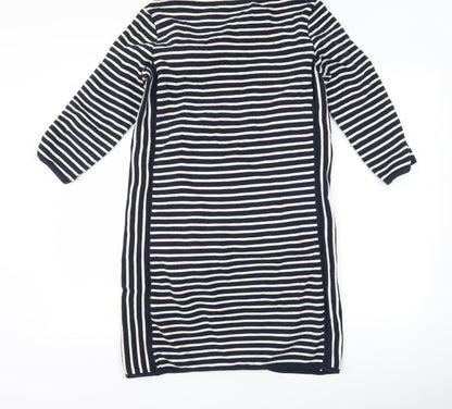 Marks and Spencer Womens Blue Striped  Jumper Dress  Size 10