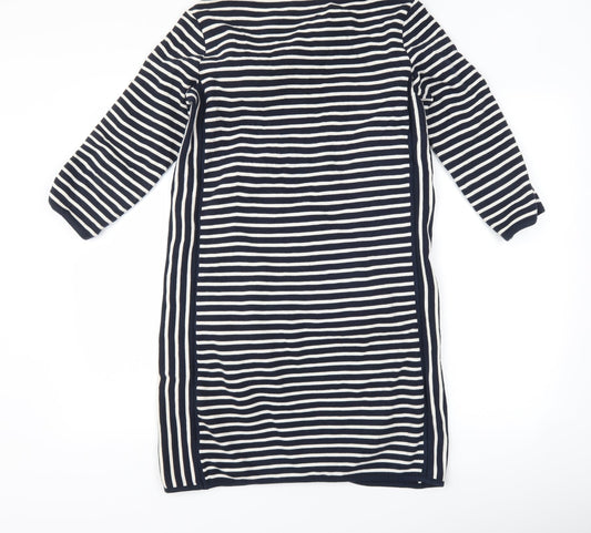 Marks and Spencer Womens Blue Striped  Jumper Dress  Size 10