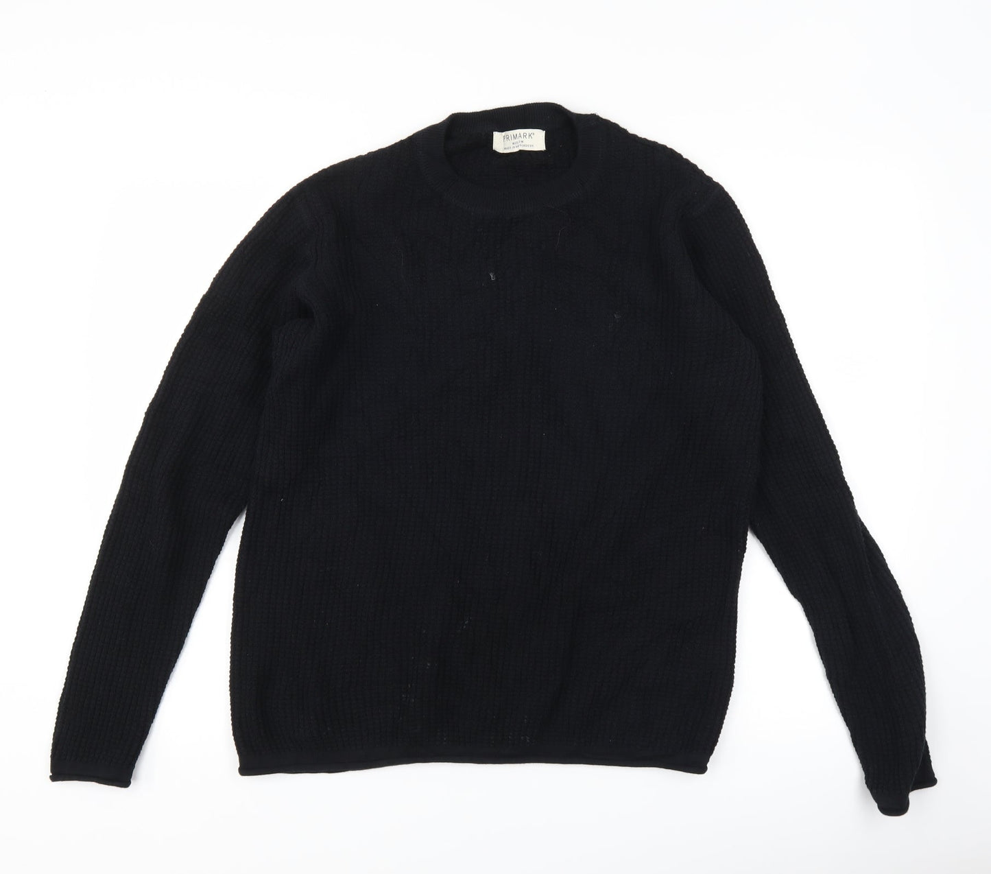 Primark Mens Black   Pullover Jumper Size M