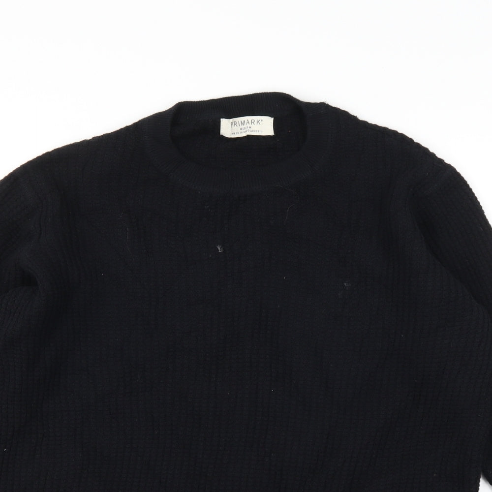 Primark Mens Black   Pullover Jumper Size M
