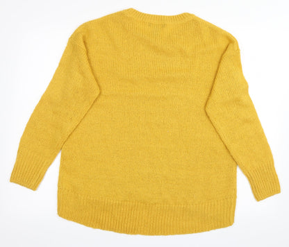 New Look Womens Yellow   Pullover Jumper Size M