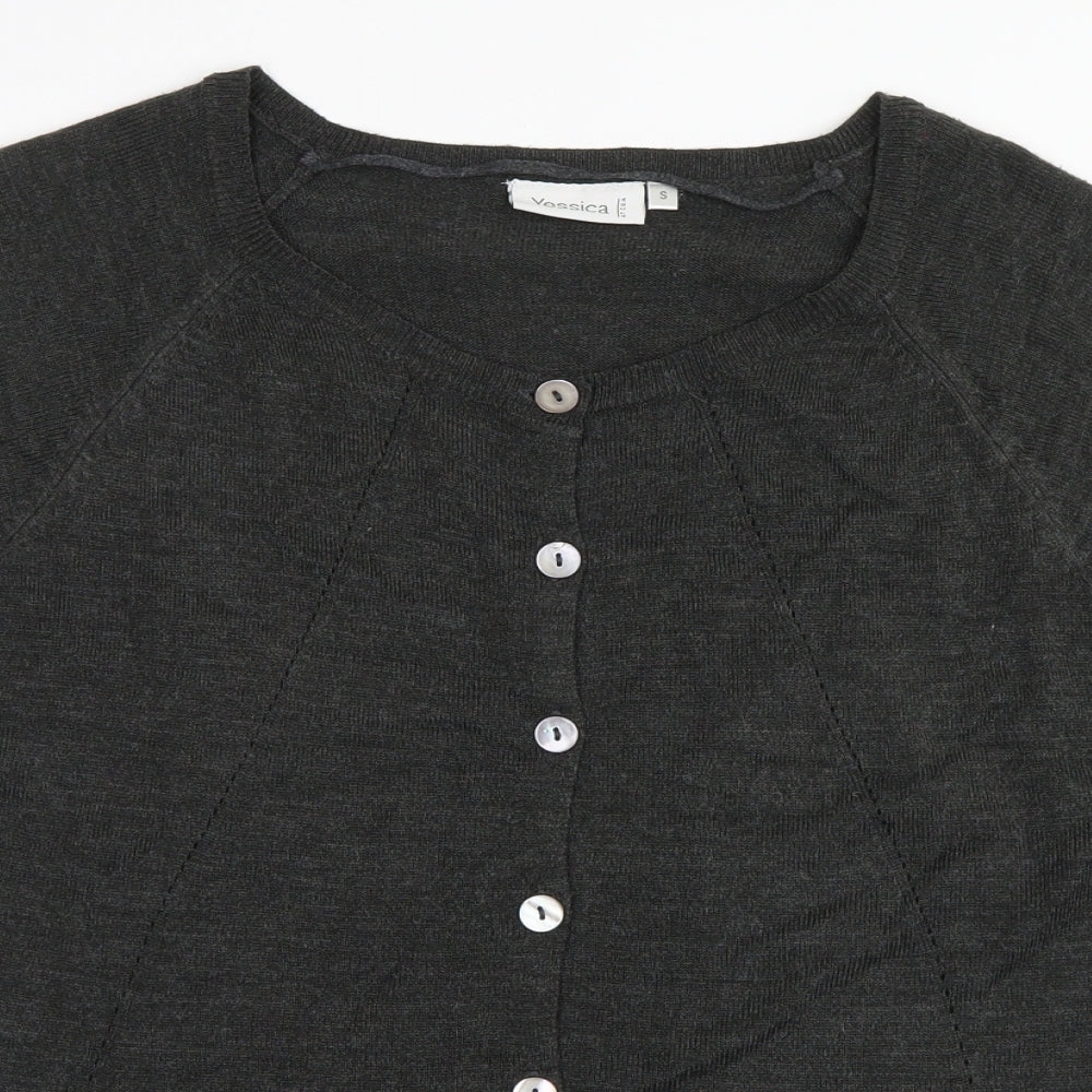 Yessica Womens Grey   Cardigan Jumper Size S