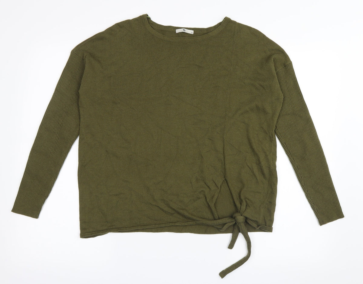 Tu Womens Green   Pullover Jumper Size 14