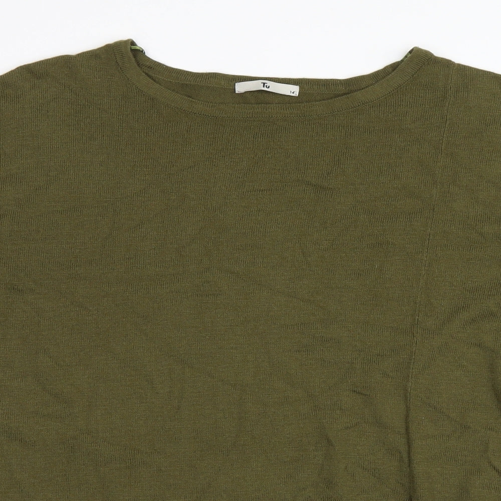 Tu Womens Green   Pullover Jumper Size 14