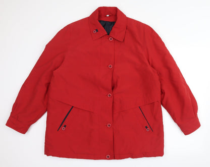Womens UK Size 12 Preworn Red Overcoat