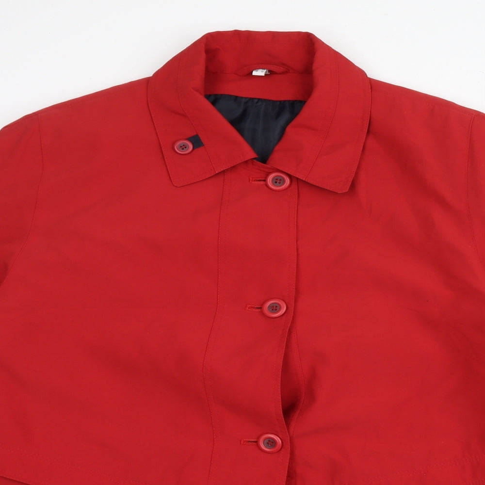 Womens UK Size 12 Preworn Red Overcoat