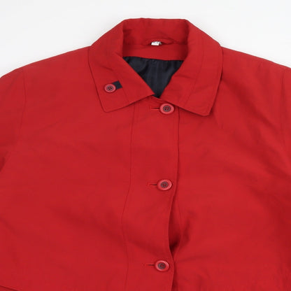 Womens UK Size 12 Preworn Red Overcoat
