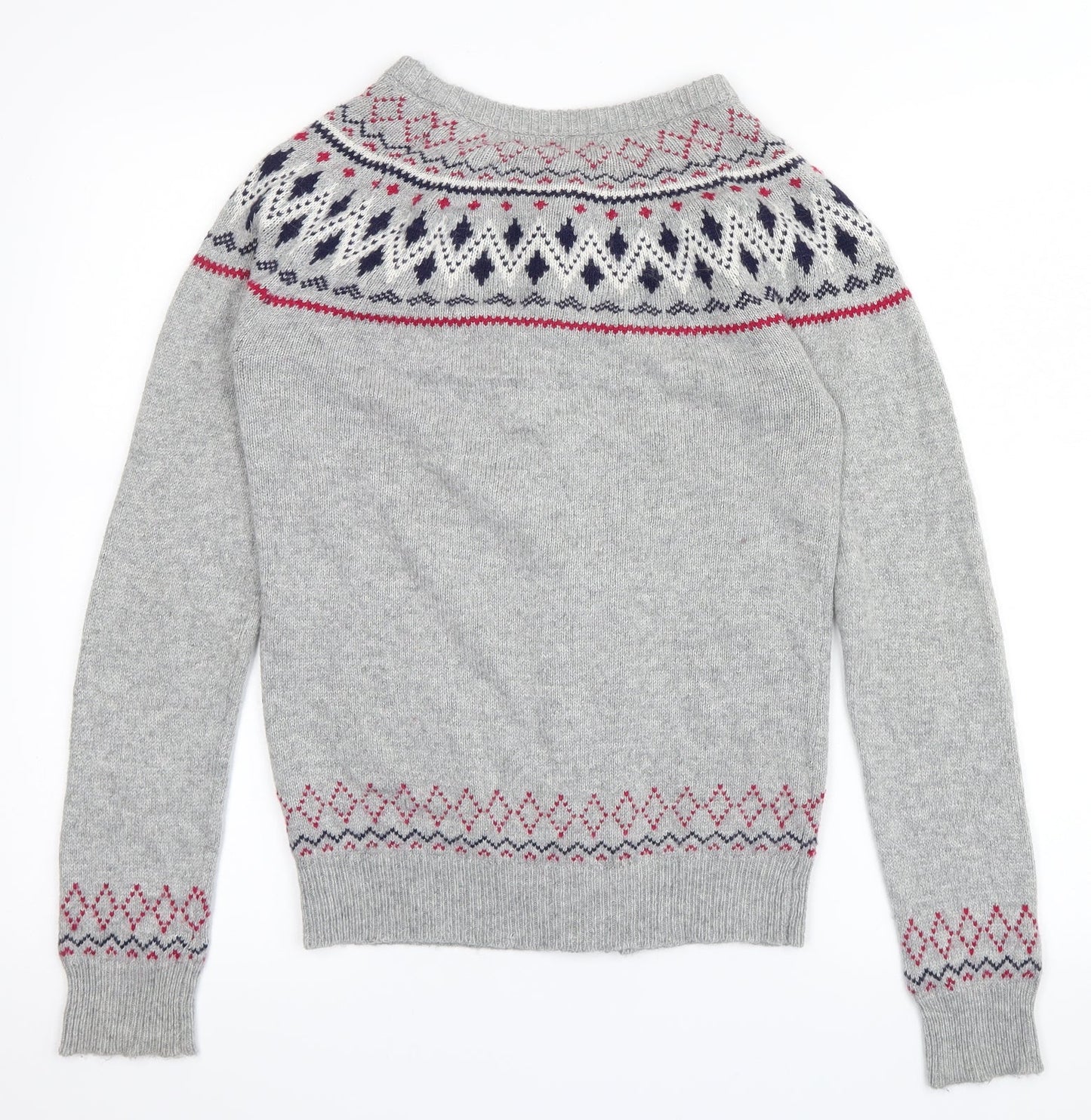 Atmoshpere Womens Grey Argyle/Diamond  Cardigan Jumper Size 8